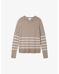 The White Company - The Company Striped Regular-Fit Cotton Knitted Jumper - Lyst