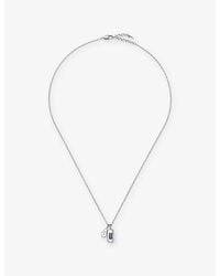Missoma - Molten Gemstone Bean Sterling-Plated Brass Pendant Necklace - Lyst