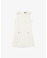 The Kooples - Sleeveless Tweed Cotton-Blend Mini Dress - Lyst