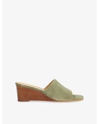 Dune - Kaydee Suede Wedge Mules - Lyst