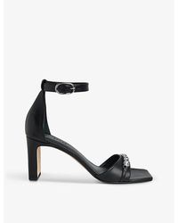 Whistles - Alise Jewelled-strap Leather Heeled Sandals - Lyst