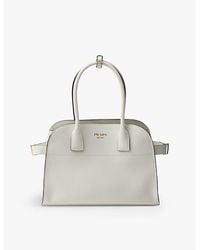 Prada - Foiled-Logo Medium Leather Top-Handle Bag - Lyst