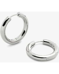 Monica Vinader - Essential Click Medium Sterling-silver Hoop Earrings - Lyst