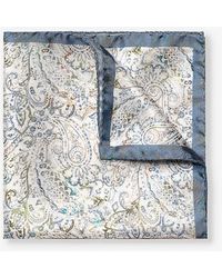 Eton - Paisley-print Silk Pocket Square - Lyst