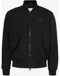Lacoste - Brand-patch Padded Relaxed-fit Shell Bomber Jacket - Lyst