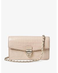 Aspinal of London - Mayfair Croc-effect Leather Clutch Bag - Lyst