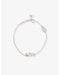 Vivienne Westwood - Erica Orb-embellished 925 Sterling Silver And Cubic Zirconia Bracelet - Lyst