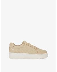 Dune - Emmee Woven Leather Low-Top Trainers - Lyst