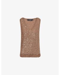 Weekend by Maxmara - Acaici Sequin Knitted Top - Lyst