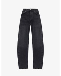 Agolde - Luna Pieced Straight-leg High-rise Organic-cotton Jeans - Lyst