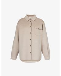 Anine Bing - Sloan Relaxed-fit Wool And Cashmere-blend Shirt - Lyst