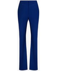 Alexander McQueen - Pressed-crease Slim-fit Bootcut Mid-rise Woven Trousers - Lyst