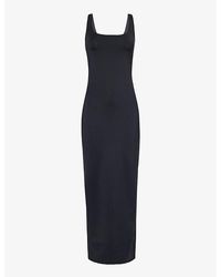 GOOD AMERICAN - Modern Square-neck Stretch-woven Maxi Dress - Lyst