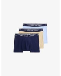 Polo Ralph Lauren - Branded Set Of Three Stretch-Cotton Boxers - Lyst