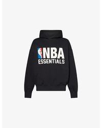 Fear Of God - Fog X Essentials X Nba Brand-Print Relaxed-Fit Cotton-Blend Hoodie - Lyst