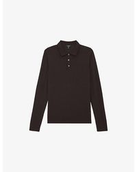 Reiss - Trafford Long-Sleeved Wool Polo Shirt - Lyst