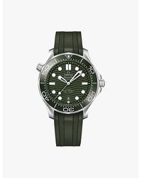 Omega - 210.32.42.20.10.001 Seamaster Diver 300M Steel And Rubber Self-Winding Watch - Lyst