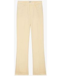 Zadig & Voltaire - Pistol High-rise Wide-leg Cotton And Linen-blend Trousers - Lyst