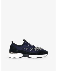 Carvela Kurt Geiger - Tempo Jewel Slip-On Woven Trainers - Lyst