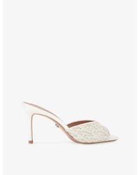 Carvela Kurt Geiger - Silvia Embellished Heeled Woven Mules - Lyst