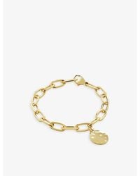 Monica Vinader - Id 18Ct-Plated Vermeil Sterling Charm Bracelet - Lyst