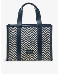 Aspinal of London - Vy Henley Small Chevron-woven Leather Tote Bag - Lyst