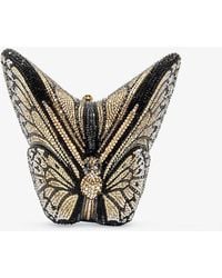Judith Leiber - Champagne Jetbutterfly Crystal-embellished Metal Clutch Bag - Lyst