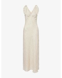 Faithfull the Brand - Solana Polka Dot-Print Linen Maxi Dress - Lyst