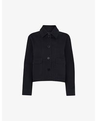 Whistles - Marie Relaxed-Fit Cotton Jacket - Lyst