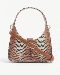 House Of Sunny Bolan Mini Icon Recycled Faux-leather Shoulder Bag - Brown
