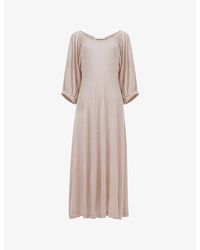 eem - Balloon Sleeve Knitted Midi Dress - Lyst