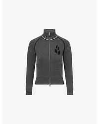 Isabel Marant - Lanya Intarsia-Logo Knit Cardigan - Lyst
