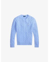 Polo Ralph Lauren - Crewneck Cable-Knit Cotton Jumper - Lyst