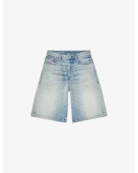 DIESEL - De-Sire Wide-Leg Denim Shorts - Lyst