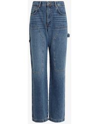 AllSaints - Mia Carpenter Straight-leg Mid-rise Denim Jeans - Lyst
