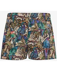 Sunspel - Floral-print Regular-fit Cotton Boxer Shorts - Lyst