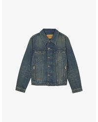 The Kooples - Chest-Pocket Faded Denim Jacket - Lyst