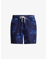 Polo Ralph Lauren - Traveller Branded-Print Swimming Trunks - Lyst