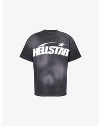 HELLSTAR - Crystal-Embellished Logo Cotton T-Shirt - Lyst
