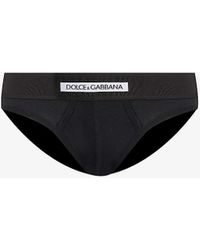 Dolce & Gabbana - Branded-waistband Stretch-cotton Briefs X - Lyst