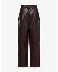 Frankie Shop - Jeva Wide-Leg Faux-Leather Trousers - Lyst