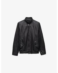 Prada - Stand-Collar Nappa Leather Blouson Jacket - Lyst