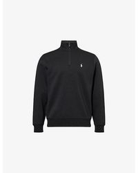 Polo Ralph Lauren - Embroidered-Logo Long-Sleeve Cotton-Jersey Sweatshirt - Lyst