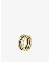 BVLGARI - B.Zero1 18Ct And Stainless Steel Two-Band Ring - Lyst