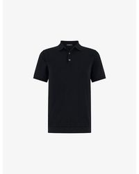 BOGGI - Slim-Fit Short-Sleeve Cotton And Silk-Blend Polo - Lyst