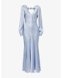 Gabriela Hearst - Peyton Knotted-Back Silk Maxi Dress - Lyst
