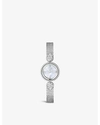Boucheron - Wa015704 Serpent Bohème Stainless-steel, 0.6ct Diamond And Mother-of-pearl Watch - Lyst