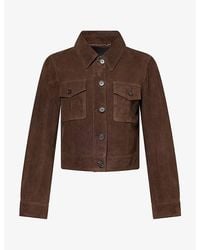 PAIGE - Feyd Cropped Suede Jacket - Lyst