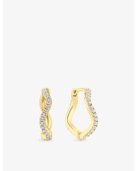 Sif Jakobs - Ellera Waves Grande 18Ct- Plated Sterling- Hoop Earrings - Lyst