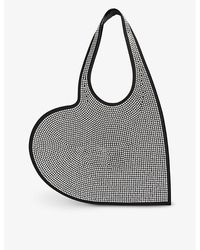 Coperni - Heart-shape Rhinestone-embellished Stretch-cotton Blend Tote Bag - Lyst